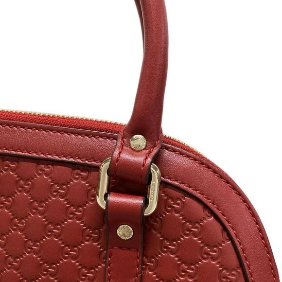 Auth GUCCI Micro Guccissima 449654 Red Leather - Handbag - Picture 10 of 16